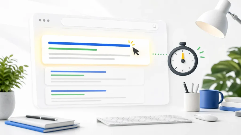 Ilustración sobre la optimización del title tag para mejorar el CTR en SEO on-page