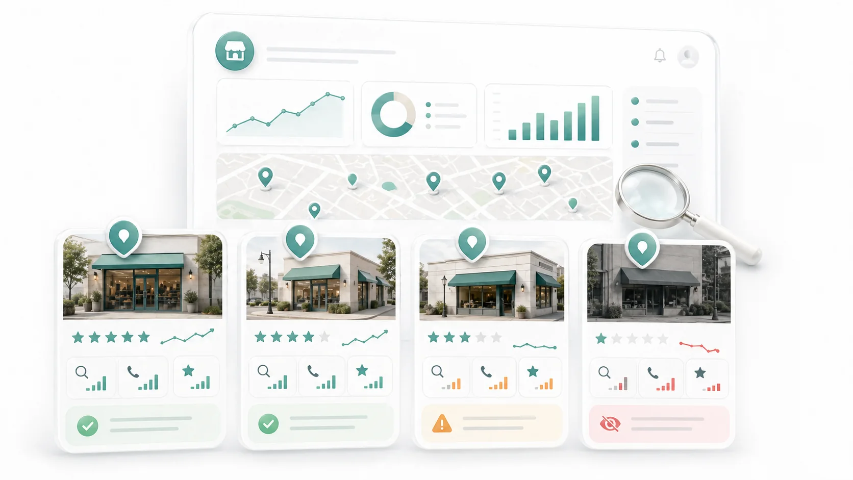 Location-level reporting for franchise SEO performance