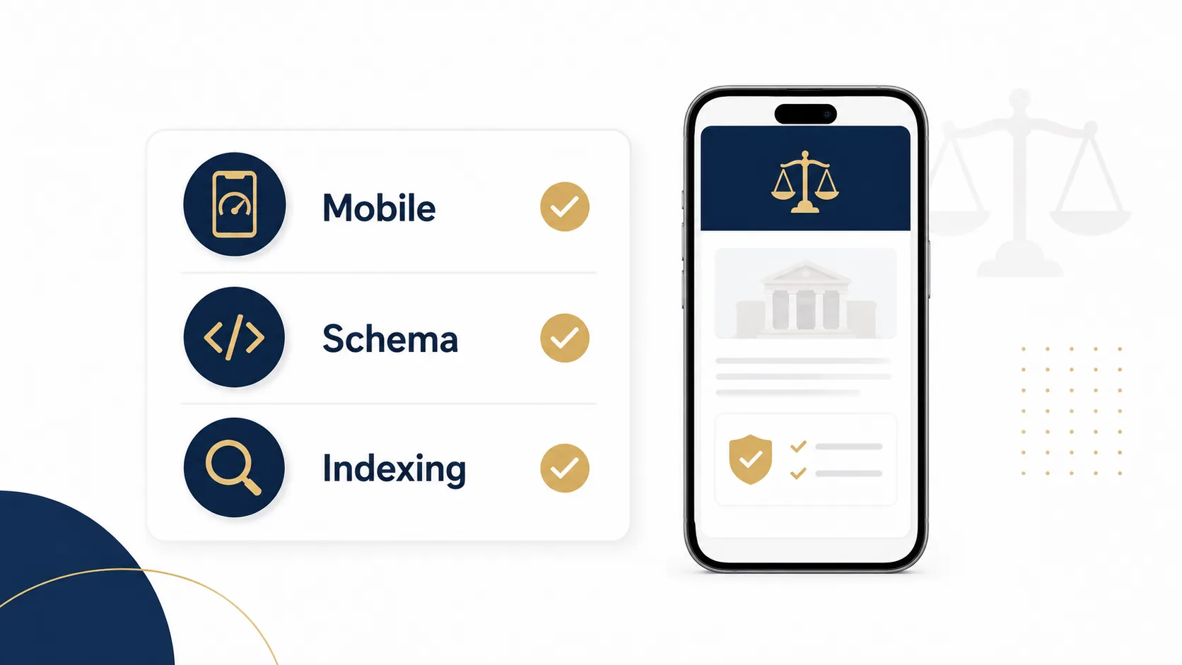 Technical credibility signals Google checks on legal websites