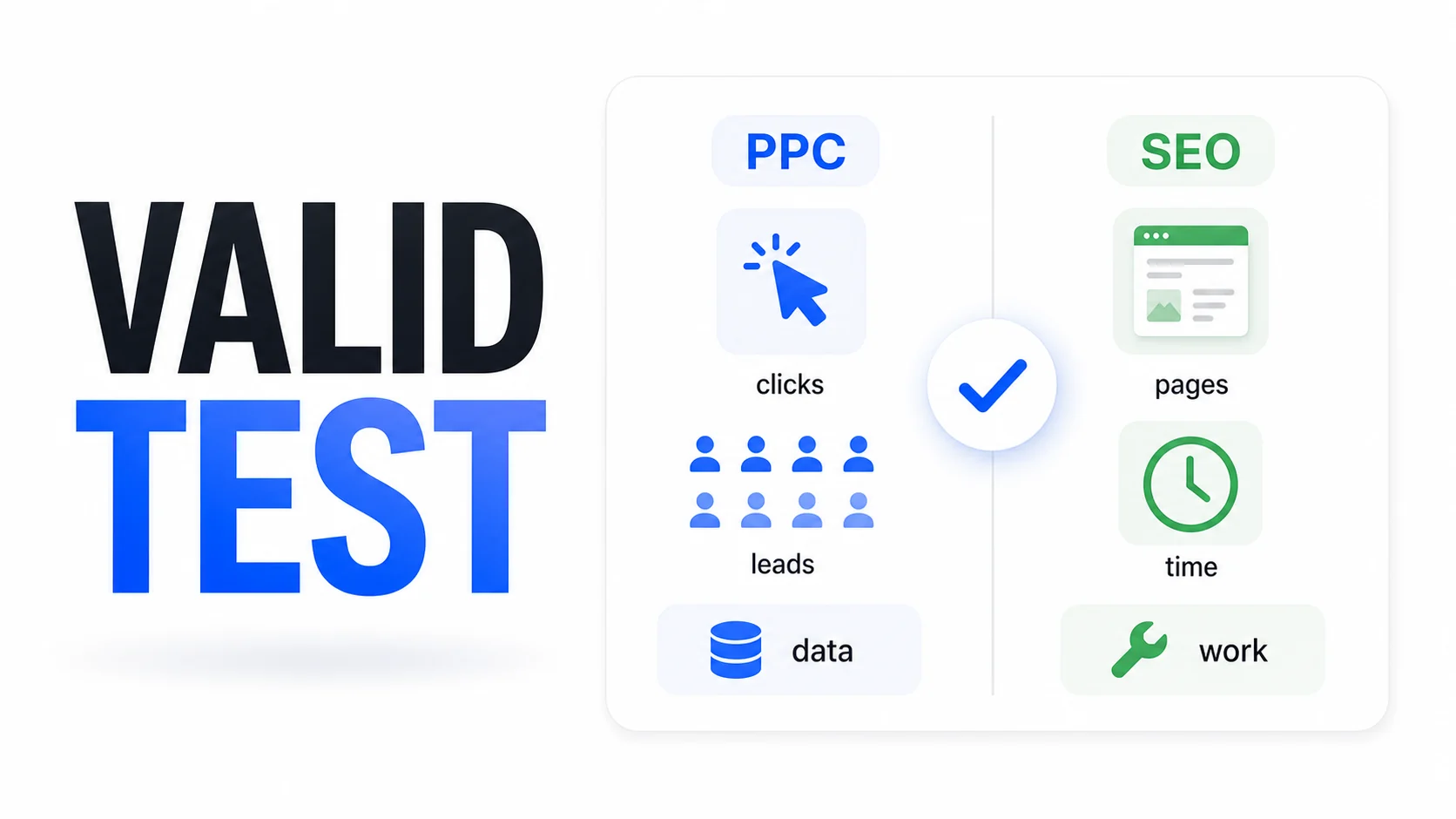 How much to spend before creating a valid SEO or PPC test