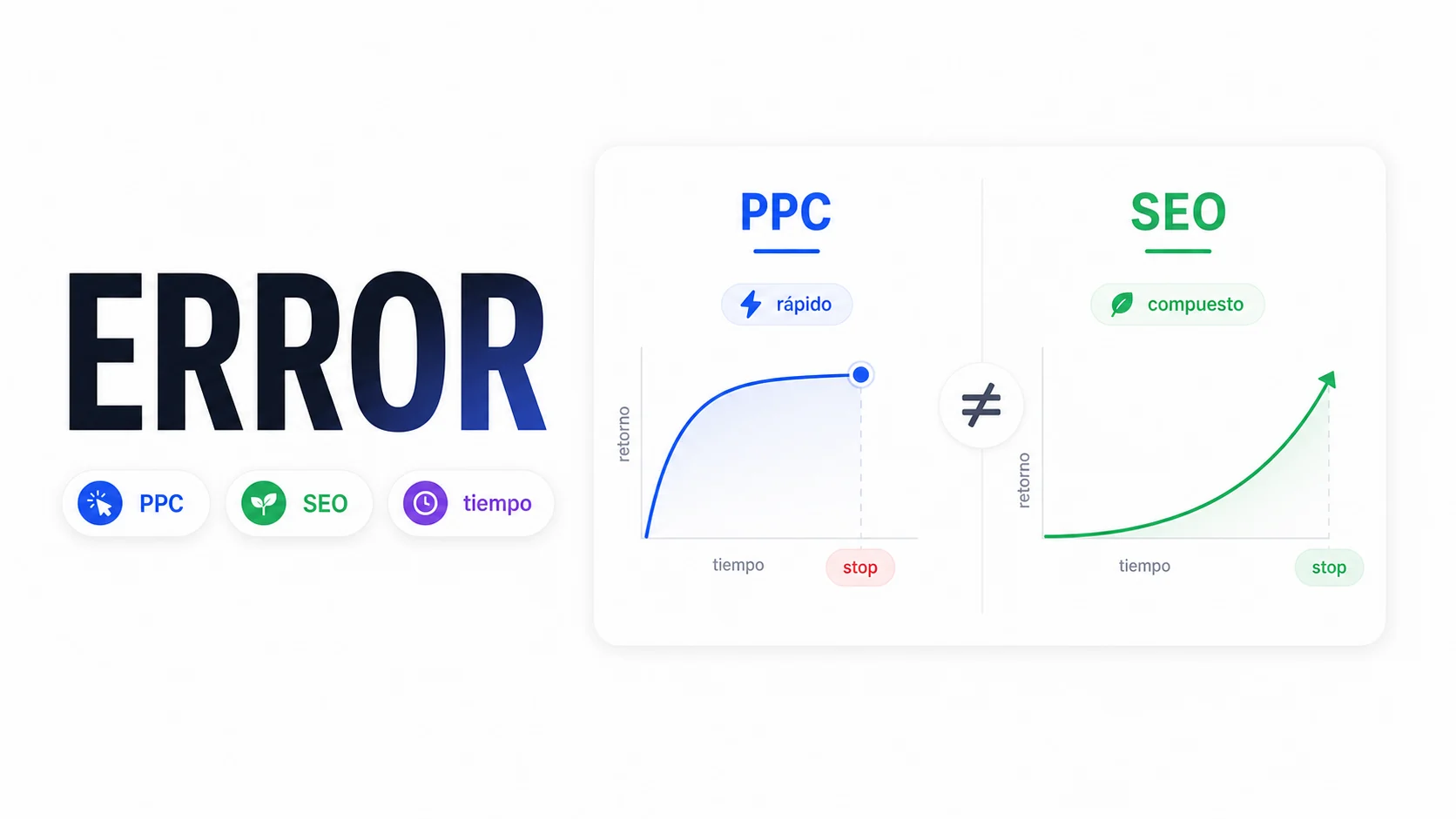 Error de esperar el mismo tipo de retorno en SEO y PPC