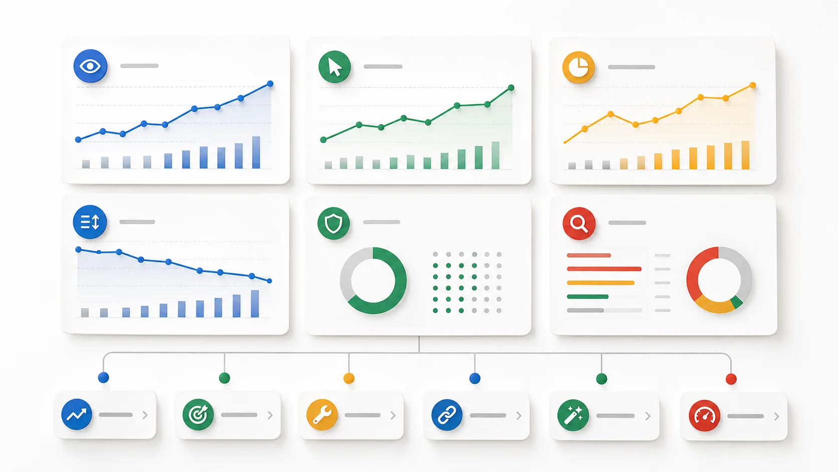 Matriz editorial de decisiones que conecta señales de Search Console con acciones SEO