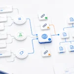Editorial cover about keyword mapping SEO with keyword clusters connected to a URL architecture